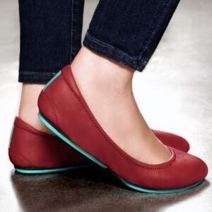 Tieks by Gavrieli Women's Cardinal Red Italian Leather Flats Size 9
